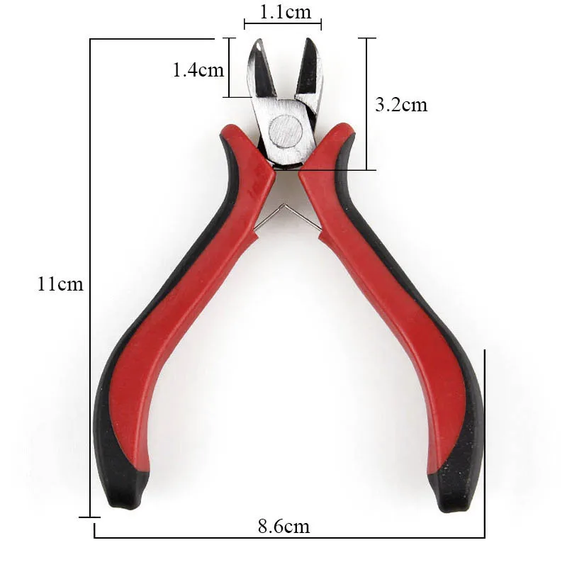 Thick handle Plier Плоскогубцы для ювелирных изделий из закаленной стали, оборудование для изготовления ювелирных изделий своими руками, концевые проволочные цепи для резки ручной работы, инструменты для ремонта бисероплетения - Цвет: Thick handle Plier