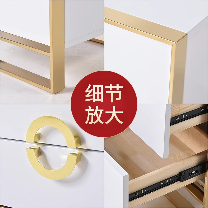 Прикроватный тумбочный светильник в стиле постмодерн роскошный металлический