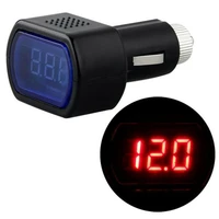 auto car battery voltmeter indicator dc 12v 24v led display cigarette lighter electric voltage meter tester