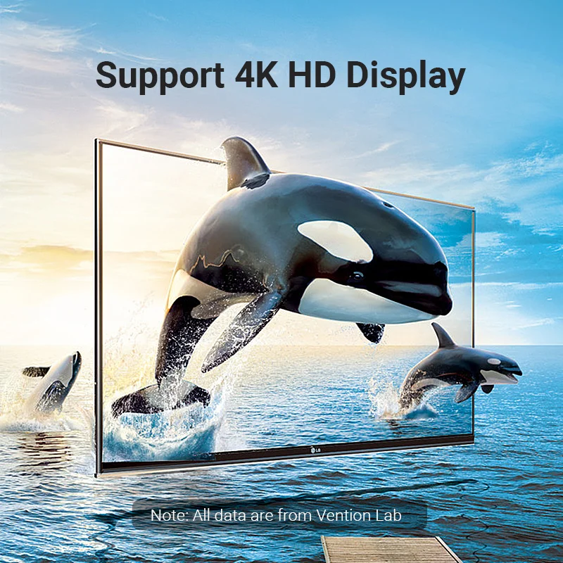 Фото HDMI адаптер Vention, 90 градусов, 270 градусов, прямоугольный удлинитель 4K HDMI, штекер-гнездо, кабельный разъем для HDTV, PS4, HDMI конвертер №2