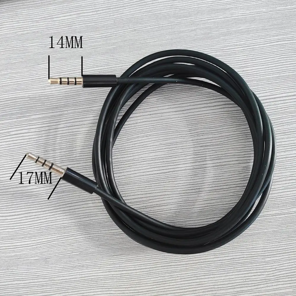 1.5m 5ft 3.5mm Jack Audio Cable Male To Car Aux 4Poles 14mm to 17mm long tip | Электроника