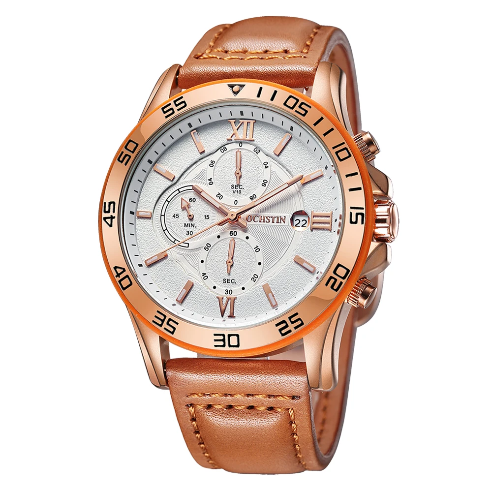 

2021 OCHSTIN Watch for Men Top Brand Luxury Military Leather Nylon Wrist Watches Mens Casual Sports Clock Chronograph Wristwatch
