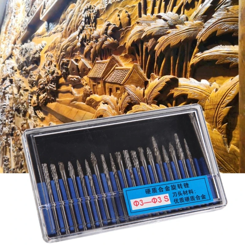 

20 Pcs Electric Drill Tungsten Steel Grinding Head Tungsten Carbide Burrs Sets Mini Drill Diamond Burs Material Hard