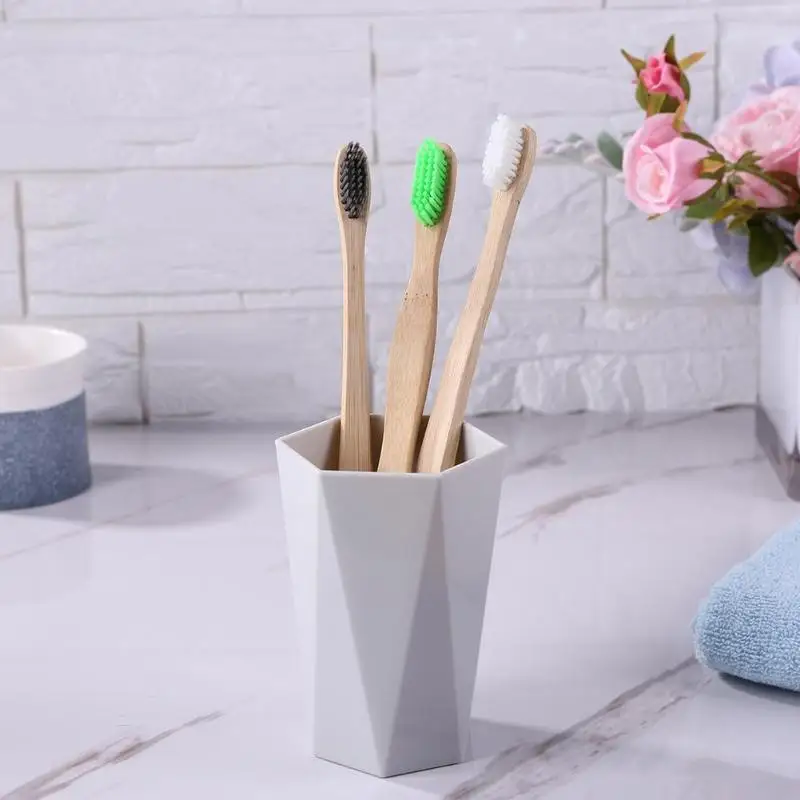 Мягкая зубная щетка для волос 1 шт. и бамбуковая трубка Экологичная ручка детской