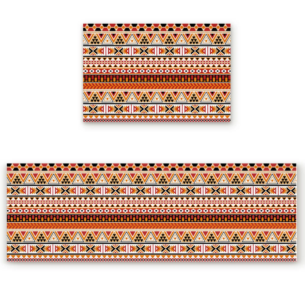 Kitchen Mat Anti-slip Aztec Traditional Patterns Ethnic Printed Carpet Doormat Hallway Bath Living Room | Дом и сад
