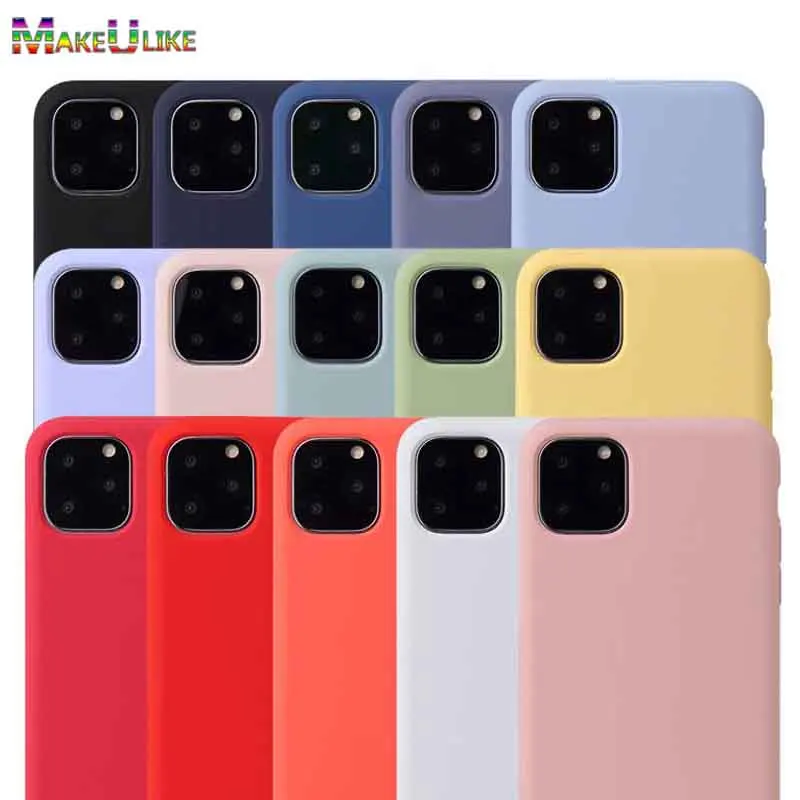 

Liquid Silicone Case For iPhone 11 Pro Max SE 2020 6 6S 7 8 Plus X XR XS Max 11Pro Max Case Soft Phone Bag Full Protect Cover