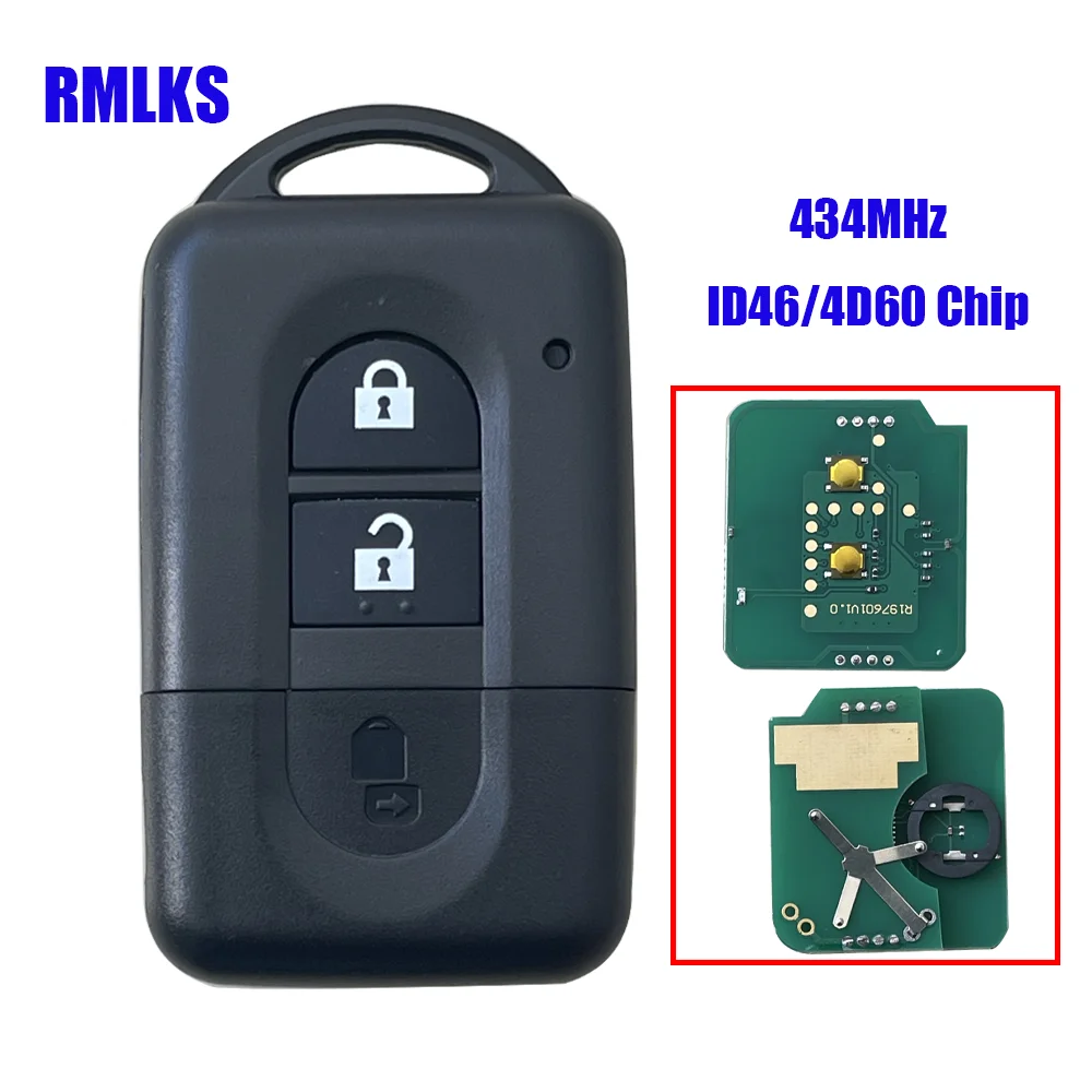 Дистанционный ключ для Nissan Juke Navara Micra Duke Smart Key частота 433 МГц ID46 4D60 ЧАСТЬ No 285E34X00A