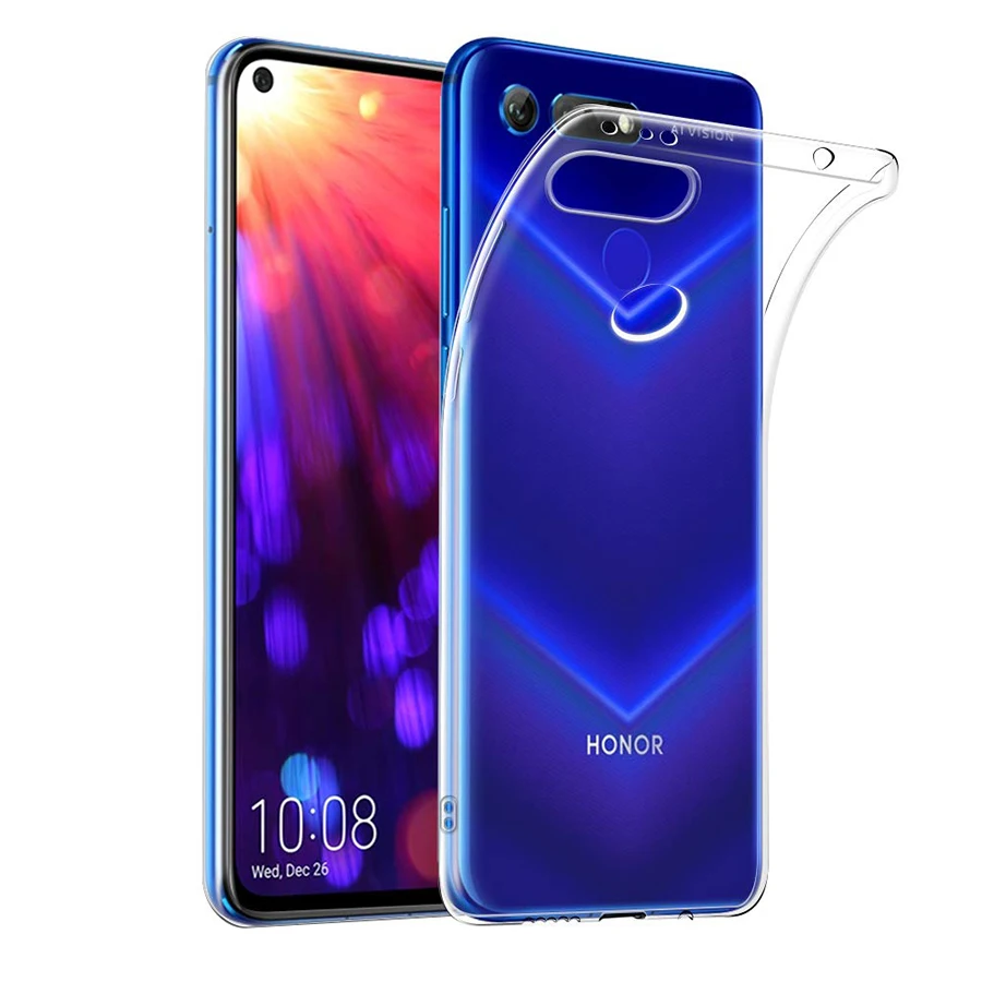 Мягкий ТПУ силиконовый чехол для телефона Huawei Honor View 20 V20 Прозрачный чехол для задней панели 360 Защитный ударопрочный чехол видо20 6,4