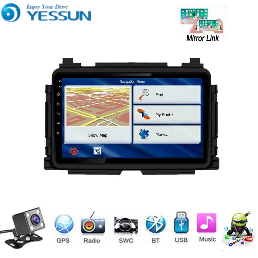 YESSUN для Honda Vezel 2014 ~ 2018 автомобильный Android мультимедийный плеер GPS навигация