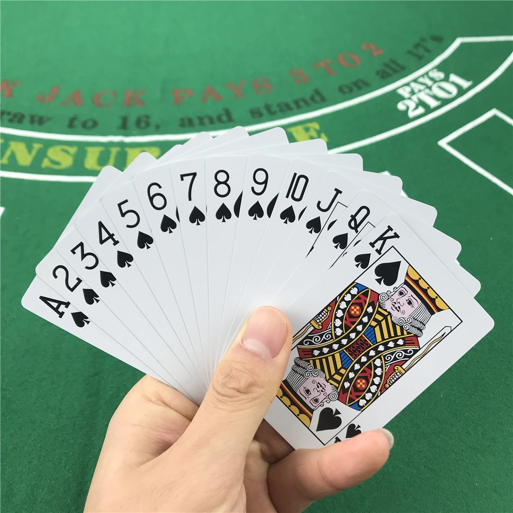

New PVC Pokers Board Games Red And Blue Waterproof Wearable Card Game Playing Cards Plastic Texas Hold'em Poker Cards