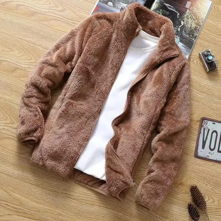 

Men's Zipper Jackets Autumn Sweater Fleece Warm Coat Fashion Outwear Hot Men's Keep Warm Outerwear Winter Men Clothes