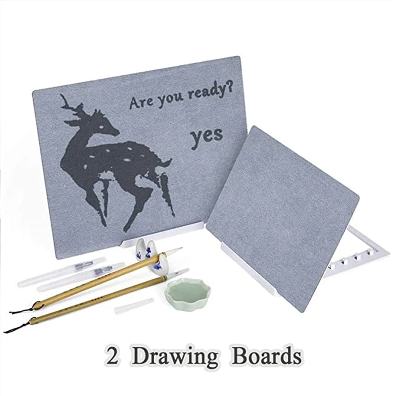 

Reusable Buddha Board Artist Board Paint with Water Brush Mindfulness & Meditation Practice, Environmentally Friendly