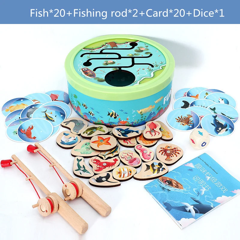 

Baby Toddler Magnetic Maze Fishing Puzzle Set Preschool Kids Children Fish Congnition Montessori Educational Toys Gifts