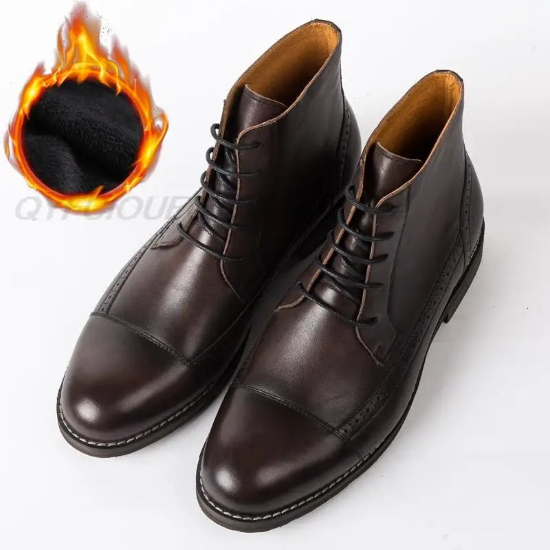 Мужские ботинки челси из натуральной кожи Черные ботильоны в европейском стиле