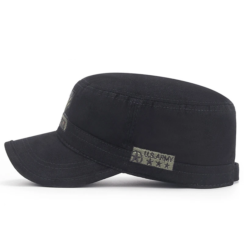 

1pcs Men's Army Cap Military Adjustable Flat Cap Classical Style Sunscreen Sun Hat Casual Hat Outdoor Leisure Cap 2021