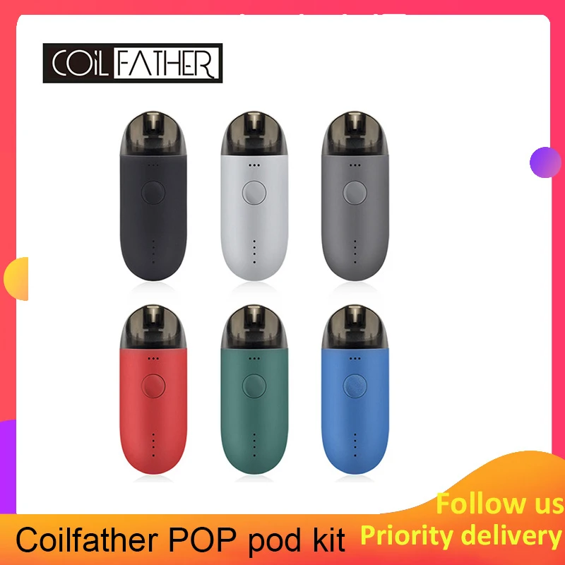 Pod vape Coil Father POP POD Starter Kit 600 мАч батарея Vape System с картриджем 2 мл vs Justfog minifit C601