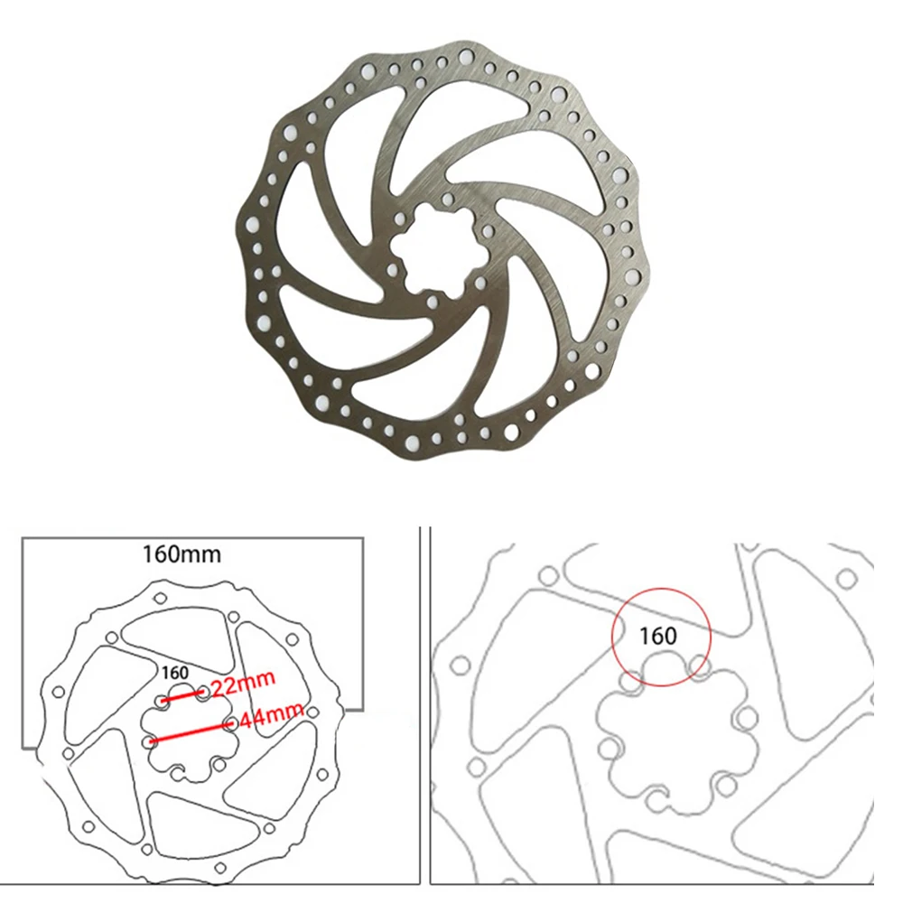 

MTB Bike Floating Disc Brake Rotors Hydraulic Brake Pads Floating Rotors Bicycle 160mm Bicycle Brake Rotor Accessories