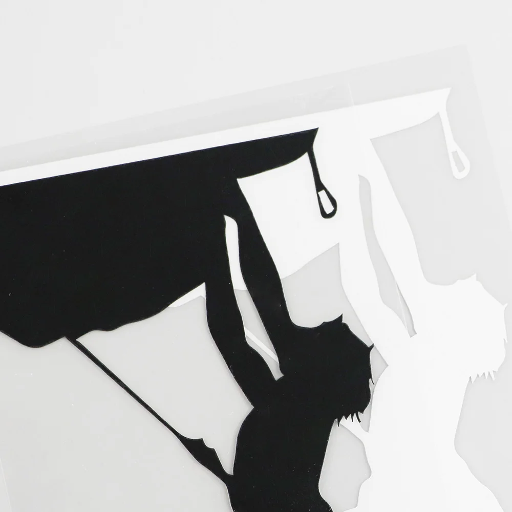 

YJZT 12.4CMX12.8CM Extreme Sports Climber Mountaineer Vinyl Car Sticker Black/Silver 8A-0388