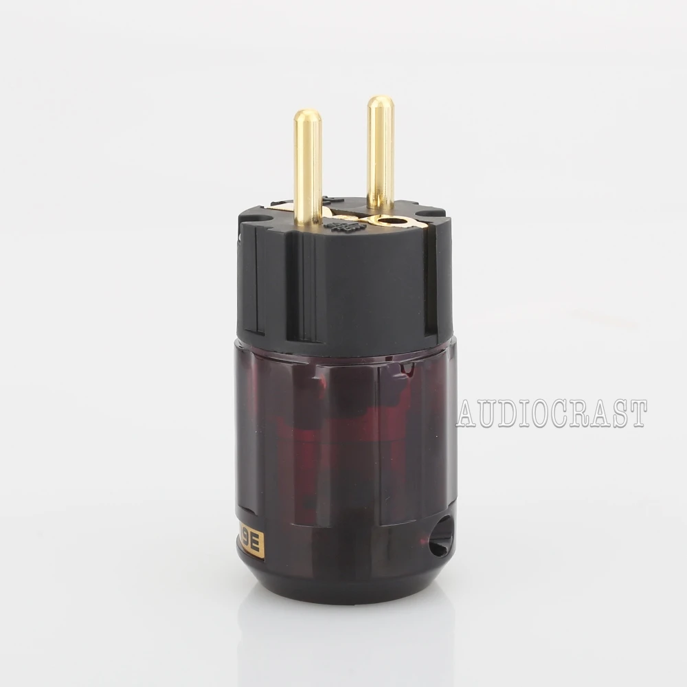 Привет конец пара P-079E+ C079 24k позолоченный ЕС разъем питания ac шнур питания Вилки