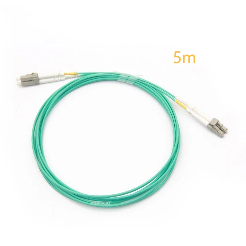 10pcs LC/UPC-LC/UPC Duplex 3.0mm OM3 Fiber Optic Patch Cord, Aqua LSZH Jacket 1m 2m 3m 5m 10m Jumper Cable FTTH Low loss