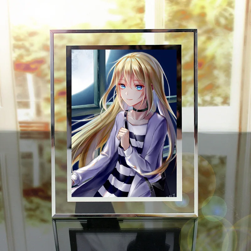 

Фоторамка Satsuriku no Tenshi с ангелами смерти, аниме, стеклянная декоративная рамка, прозрачные рамки для рисования