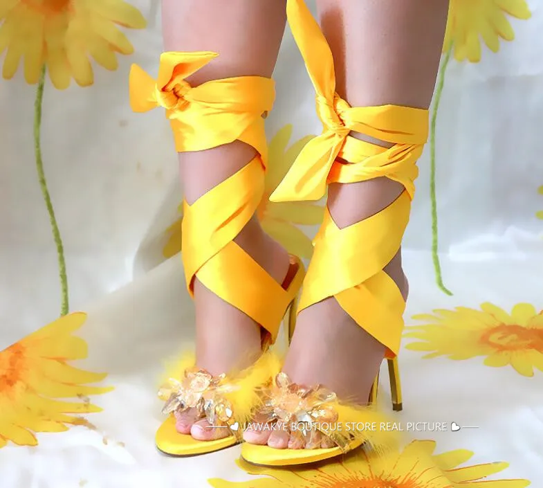 Женские Сатиновые сандалии JAWAKYE с квадратным носком на тонком каблуке ремешком