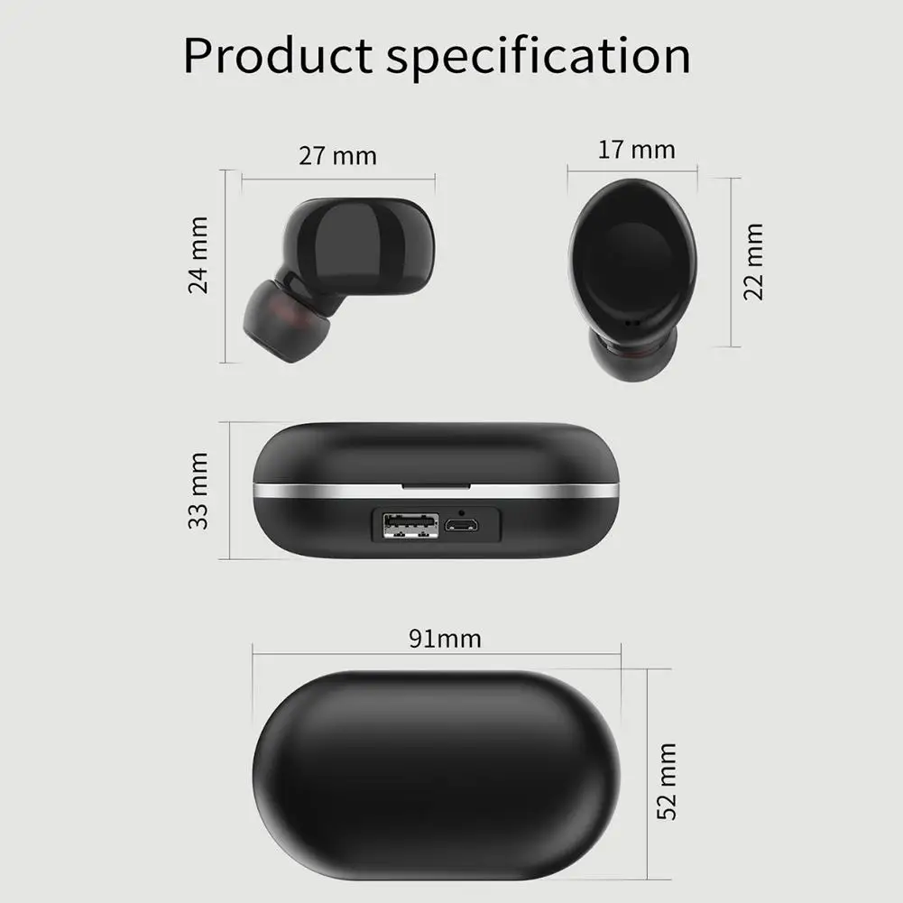 

ZLT-01 TWS Button Control Bluetooth 5.0 Stereo Wireless Earphones Sports Earbuds For Huawei Xiaomi Redmi Samsung Phone Headphone