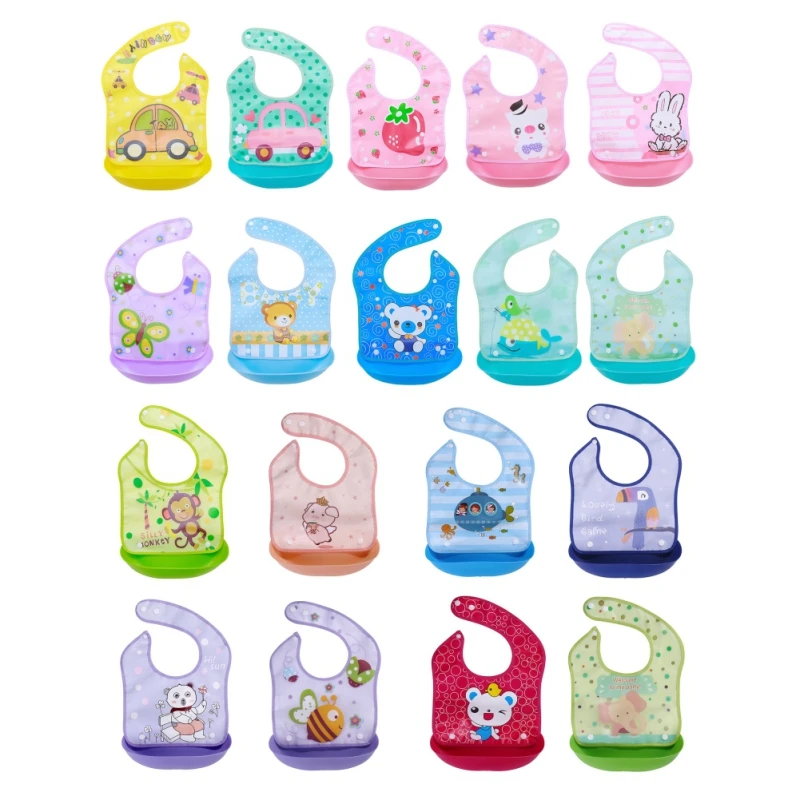 

Hot Silicone Baby Feeding Bibs Waterproof Easy Wipe Silicone Baby Bib