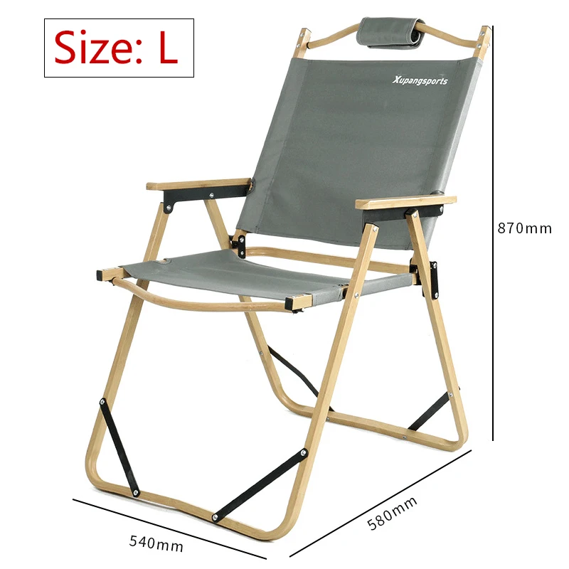 Складной стул из натурального дерева 2 шт. для походов кемпинга отдыха на