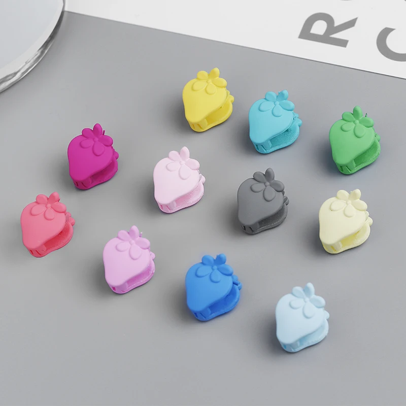 20 шт. разноцветные заколки-пряжки маленькие зажимы для волос Клубничные шпильки