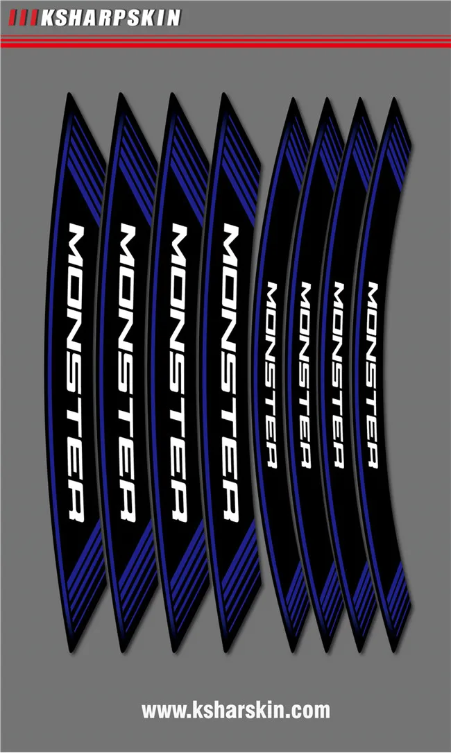 New motorcycle sticker tire personality film reflective decorative decal for DUCATI MONSTER | Автомобили и мотоциклы