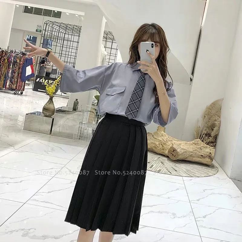 Корейский стиль колледжа британская форма для старшей школы Мужчины Женщины