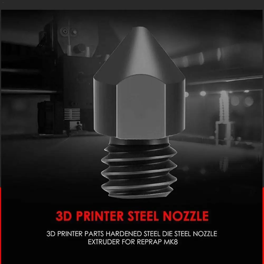 

3D печать креативный Reprap MK8 сопло из закаленной стали 1,0 мм для MK8 конец 0,8 горячий/0,6/черный комплект/O7K8 0,4 сопло 1,75 м U3O6