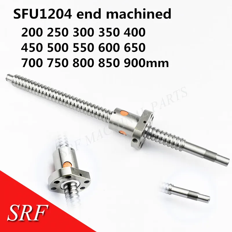 

Ballscrew SFU1204 200 250 300 350 400 450 500 550 600 650 700 750 800 850 900mm single ballnut SFU1204 with end machined