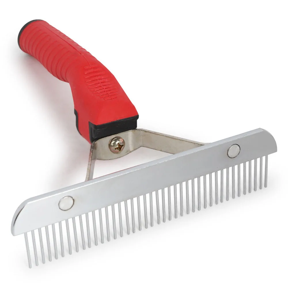 Щетка для груминга домашних питомцев расческа из нержавеющей стали вычесывания