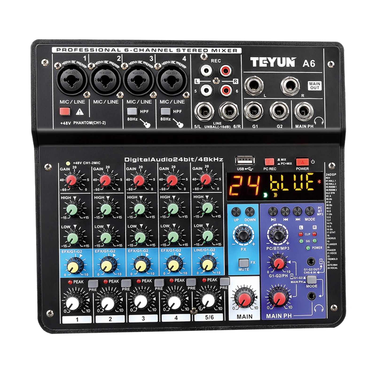 

Mini Audio Mixers DJ Controller USB Mixing Console for MP3 Recording Bands
