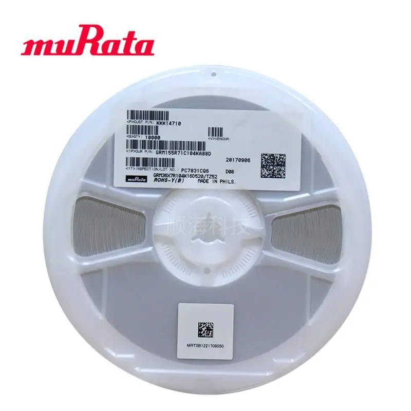 

GRM21BR71H154KA01L SMD MLCC 0805 150nF(154) ±10% 50V　Ceramic Capacitor GRM21BR61E106MA73L SMD MLCC 0805 10uF(106) ±20% 25VMLCC