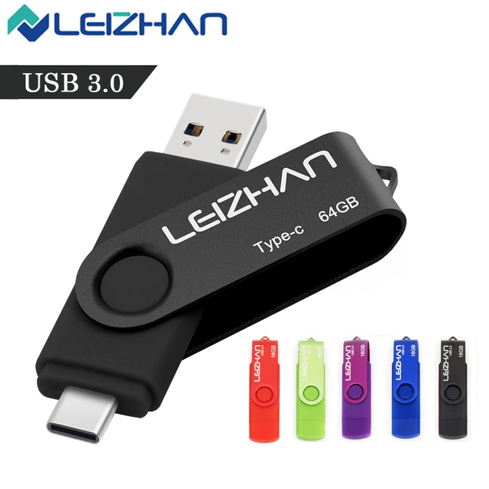 Высокоскоростной флеш накопитель USB 3 0 Type C 512 ГБ 256 128 Гб 64 32 16 OTG карта памяти для