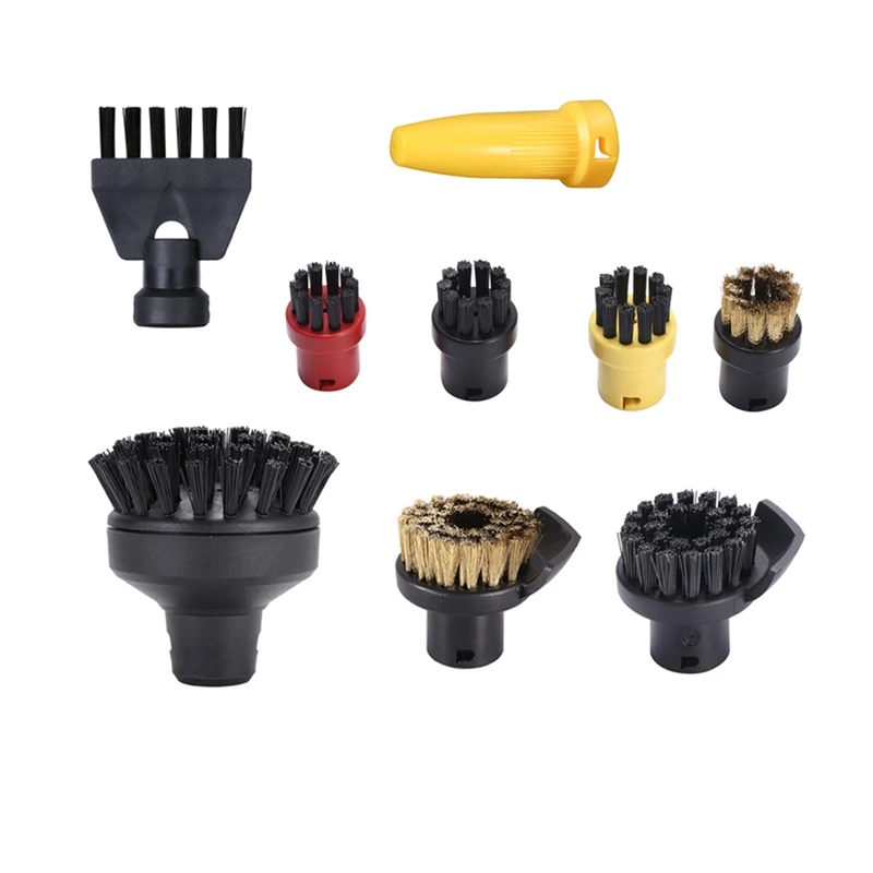 

Round Brush Sprinkler Nozzle Head For Karcher SC1 SC2 SC3 SC4 Large Round Flat Brush Cleaning Brush For Sweeper Cleaning