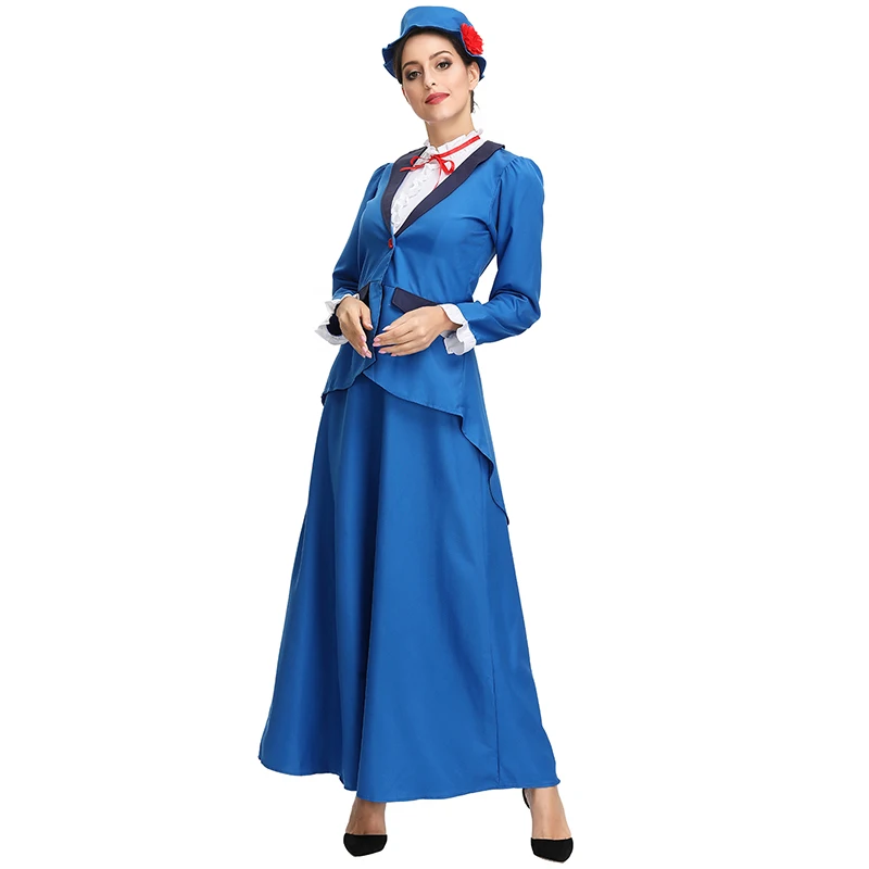 Элегантный женский костюм викторианской эпохи Маскировка косплей праздник