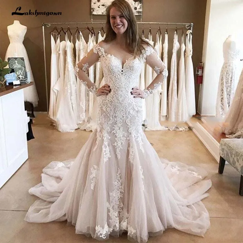 Женское свадебное платье с длинными рукавами|Свадебные платья| |