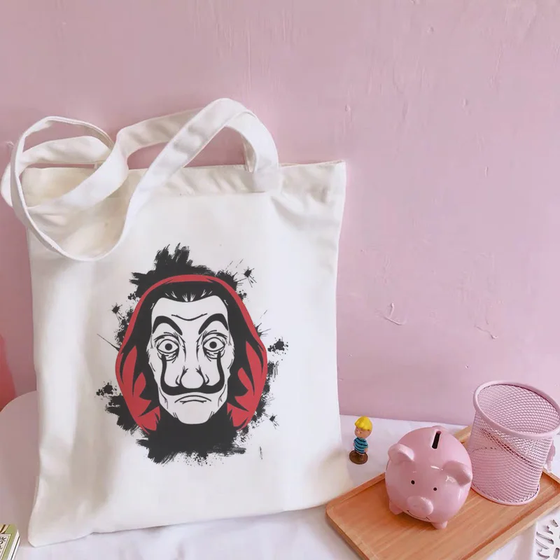 Наплечные сумки Money Heist сумка для покупок La Casa De Papel Camiseta повседневная панк-сумка с