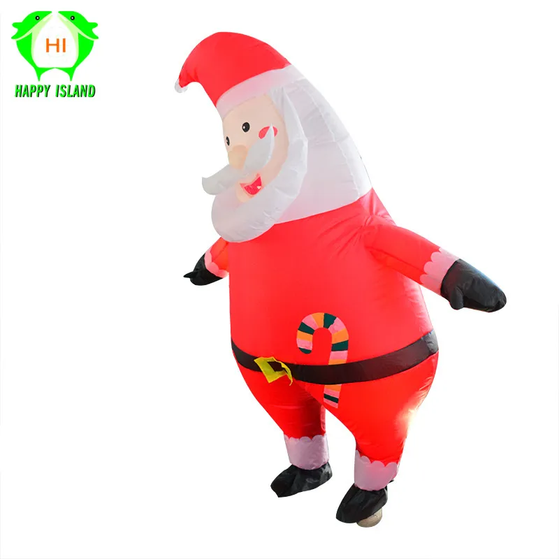 Новый Взрослый красный костюм Санта-Клауса карнавальный надувной