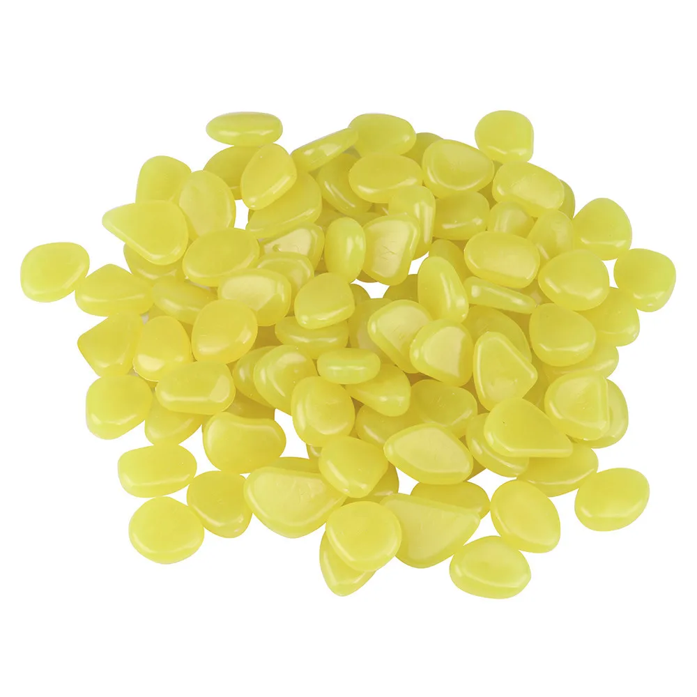 Креативный 100 светящийся в темноте Галька камень для домашнего сада Walkway