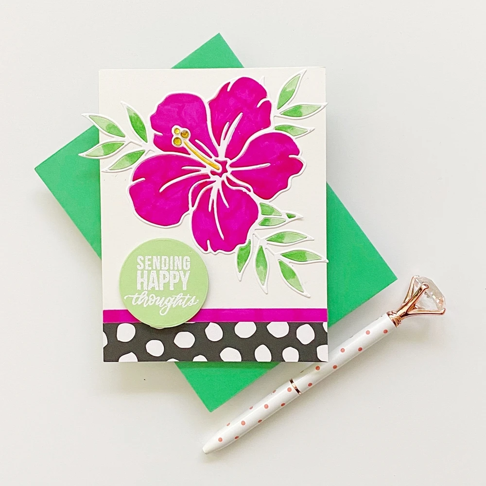 Металлические штампы и HIBISCUS BLOOM для самостоятельного изготовления альбомов