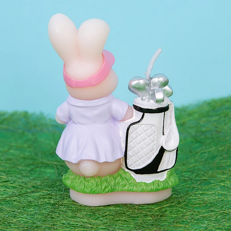 Обрезанный кролик с клюшкой для торта декорация свечей принадлежности детского