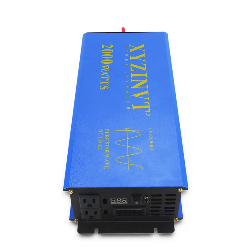 

2000W Solar Panel Inverter 12V 220V Pure Sine Wave Solar Inverter 12V 24V DC to 120V 220V 240V AC Battery Power Bank Converter