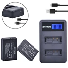 Аккумулятор Batmax LPE12 LP-E12 LP E12, зарядное устройство с двумя USB-портами для камеры Canon EOS M M2 M100 100D Kiss X7 Rebel SL1