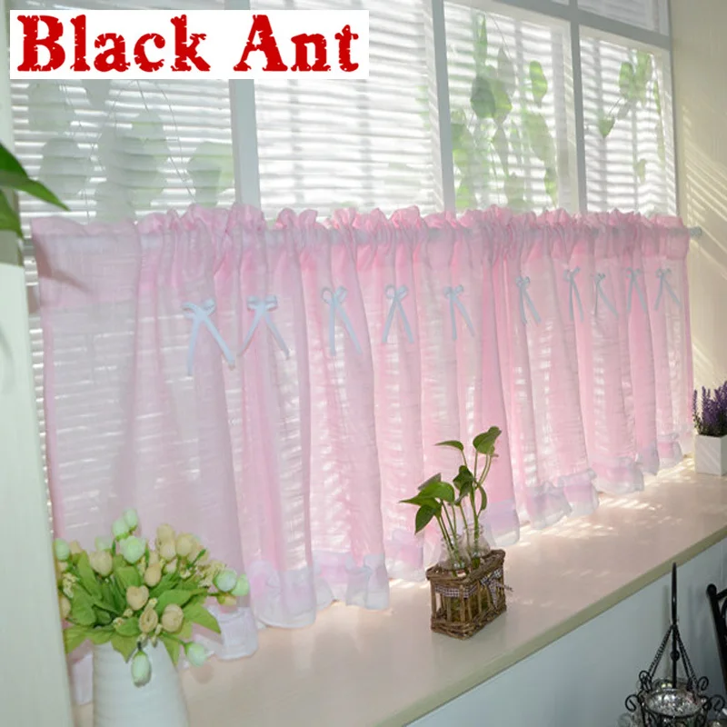 Розовые шторы занавески для кухонного шкафа гостиной окна пылезащитные двери