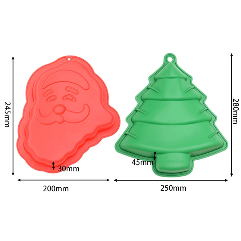 

FDA Standard Santa Silicone Cake Mold Non-stick Chocolate Sugar Baking Mould Fondant Mold DIY Best Cake Decoration Tool Bakeware